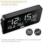 Negative LCD Alarm Clock with Temperature