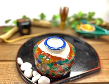 Amazon | 九谷焼【抹茶碗】木米写し | 九谷焼酒井百華園 | 抹茶碗