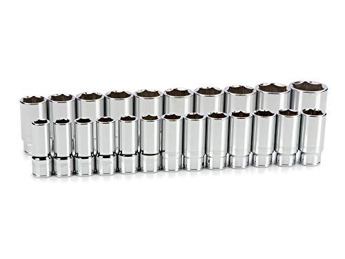 TEKTON 3/4 Inch Drive Deep 6-Point Socket Set, 23-Piece (19-50 mm) | SHD93018