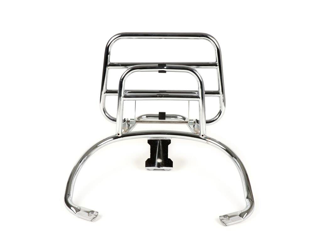 MOTONOSTRA Gepäckträger chrom klappbar hinten kompatibel für Vespa GT, GTL, GTV, GTS Super, GT60, 125, 200, 250, 300