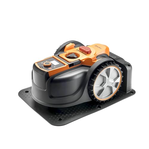 Lawnmaster AMB16i4 Plus Rasenmäher Roboter Mähroboter ohne Begrenzungskabel bis 600 m², Hindernisvermeidung, Optische Navigation, Automatische Ladestation, Verbotene-Zone-Funktion, WiFi &Bluetooth APP
