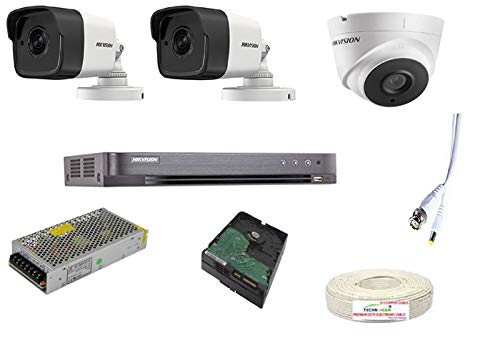 HIKVISION Full HD 5MP Cameras Combo KIT , 2 Bullet Cameras + 1 Dome Cameras+1TB Hard DISC+ Wire ROLL +Supply & All Required CONNECTORS+DVR , Techno-Krat-image-42