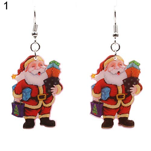 Preisvergleich Produktbild Terzsl Ohrringe süß Weihnachtsmann Anhänger Ohrhänger-Ohrringe für Frauen Weihnachten Schmuck Dekoration Geschenk 5, 1
