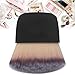 Mini Blush Brush, Soft Fiber Travel Powder Brush, Multifunctional Compact Powder Brushes, Stylish Wet and Dry Small Brushes Beauty Tool, 2.6x2.2in, Black
