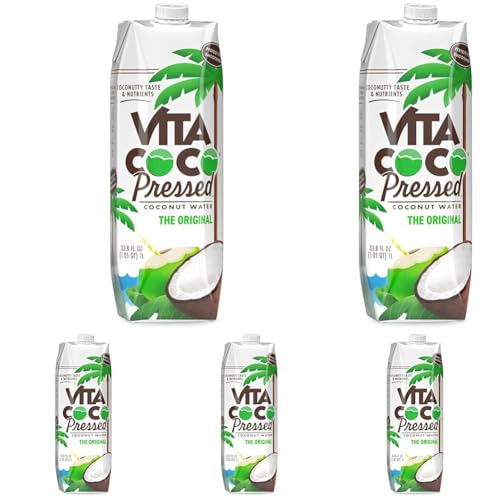 Vita Coco Coconut Water, 33.8 Fl Oz | Pressed | Pack of 5