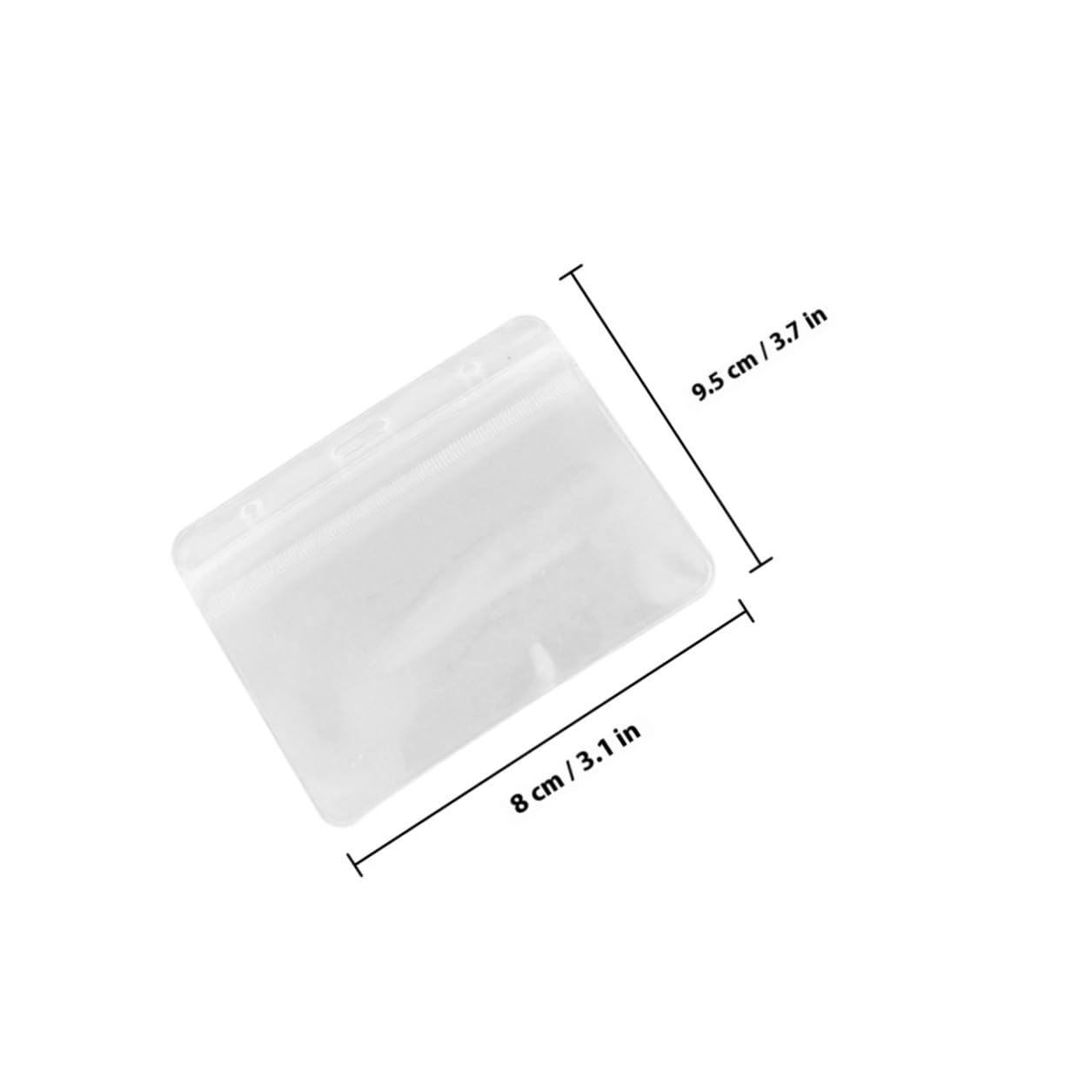 Angoily Porta Badge in Pvc Trasparente 100 Pezzi Clip per Badge, Resistente e Adatto per Occasioni Professionali e Formali