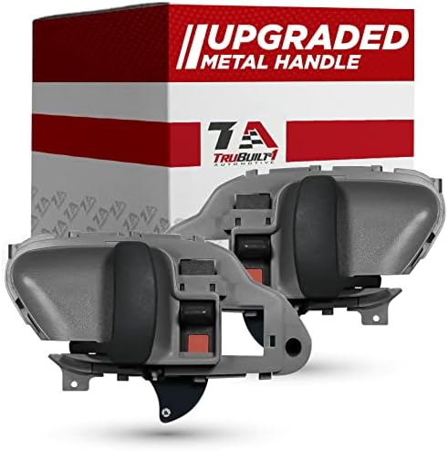 T1A Interior Pair of Left Driver’s and Right Passenger’s Front or Rear Door Handle Compatible with Chevy 1995-2000 K1500 Silverado, Fits Suburban, GMC Yukon and Tahoe, Gray 15708043 15708044