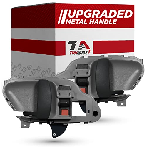 T1A Interior Pair Of Left Driver’s And Right Passenger’s Front Or Rear Door Handle Compatible With Chevy 1995-2000 K1500 Silverado, Fits Suburban, Gmc Yukon And Tahoe, Gray 15708043 15708044 #TOP2