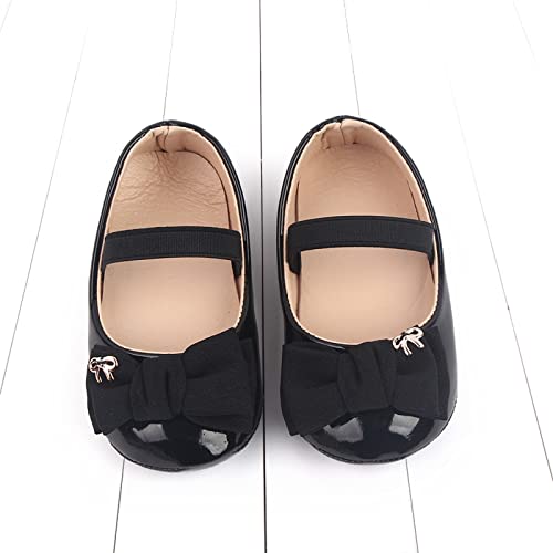 baby dress shoes kids princess shoes for party Children bowknot solid color faux leather marry jane shoes for party3
