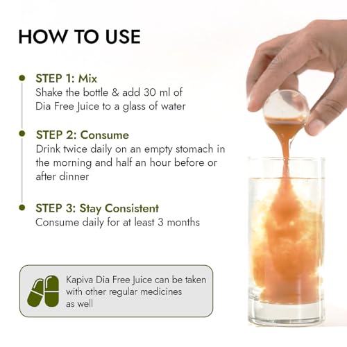 Image of Kapiva Dia Free Juice, 1L | Clinically Proven Diabetic care | Amla, Karela, Jamun, Guduchi & 7 More