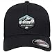 Pacific Northwest Flexfit HAT with Woven Patch(Black, L/XL)
