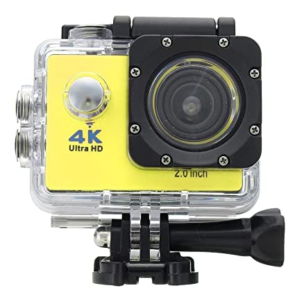 Drumstone 16MP Sports Action Camera 4K WiFi 30M Underwater Waterproof Camera with Adjustable View Angle WiFi OS, 170 Degree HD Wide Angle Lens - Yellow-image-17