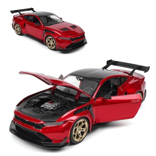 Modelo de coche de colección 1:18 HTLNUZD rojo miniatura 1