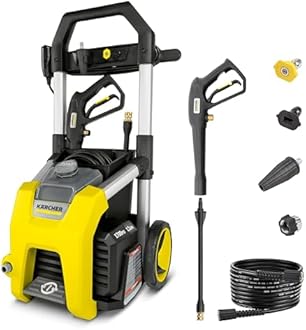 Karcher K1700 Electric Power Pressure Washer 1700 PSI TruPressure, 3-Year Warranty, Turbo Nozzle Included