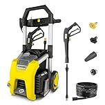 Kärcher K1700 Max 2125 PSI Electric Pressure Washer with 3 Spray Nozzles - Great for Cleaning Cars, Siding, Driveways, Fencing and More - 1.2 GPM
