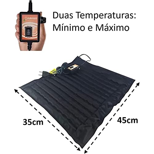 Tapete Colchonete Térmico Elétrico Gatos Pet Repteis Cães Filhotes 35x45cm 2 Temp Termopet Easy - St