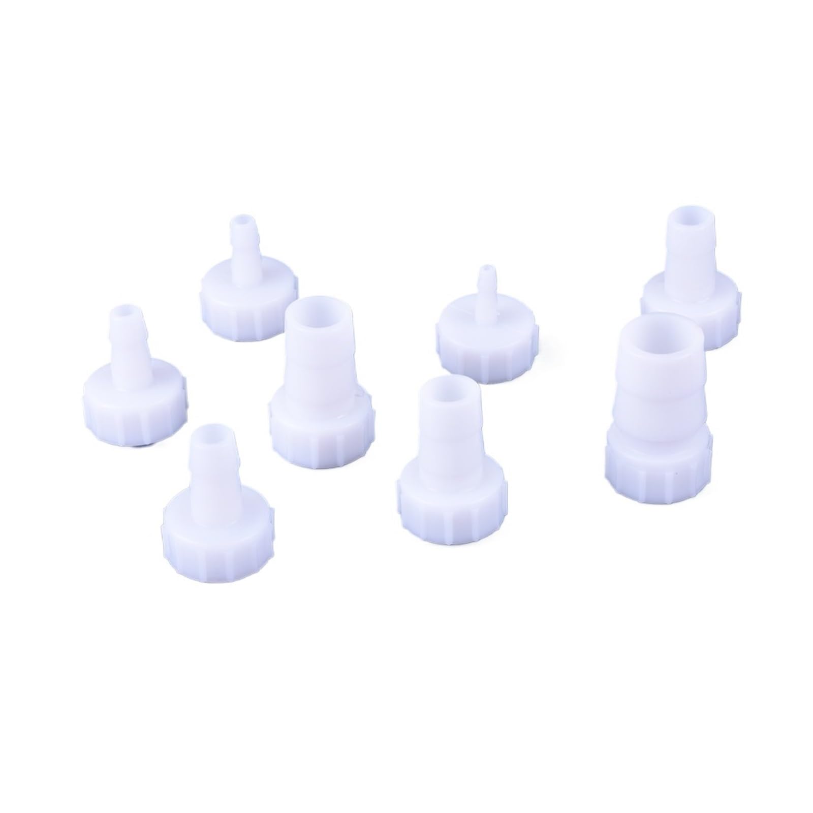 Guifang Women's 7 Pagoda Plastic Pipe Fitting With 1/4, 3/8, 1/2 And 3/4 Thread Spigot Connector Reducing Straight Hose Connector For Fish Tank (.10 Pcs)