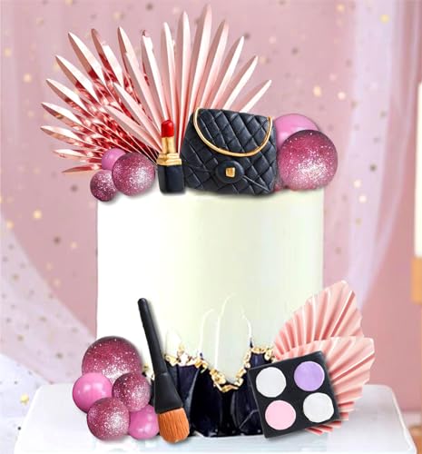 JeVenis décorations de gâteau de maquillage glamour décorations de fête rose fille décoration...