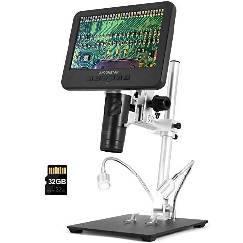 Andonstar Ad246Sm Uhd 2160P Hdmi Digital Microscope For Adults, With 3 Lens Long Object Distance For Pcb Soldering Microscope,Coin Microscope,Biological Microscope Tools,With 32G Card #TOP5