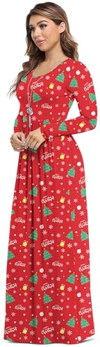 Image of VIISHOW Women's Long Sleeve Loose Plain Maxi Dresses Casual Long Dresses with Pockets