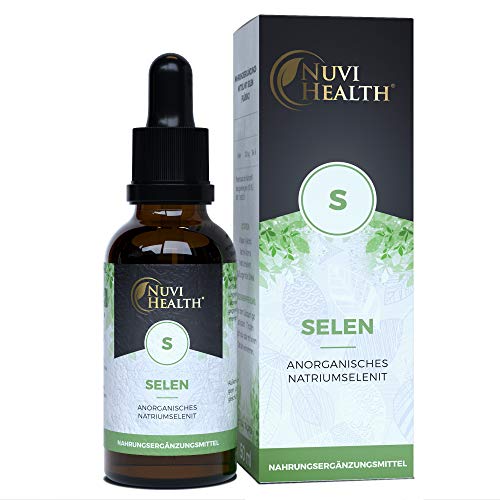 Nuvi Health® Selen mit 200µg je Tropfen - 50 ml - Selenium flüssig - Natriumselenit mit höchster Bioaktivität - Hochdosiert - Vegan - Vanille Geschmack