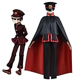 Hanako Kun Cosplay Costume With Hat Girls Yashiro Cosplay Costume Dress Halloween Cosplay With Wig (Black, L)