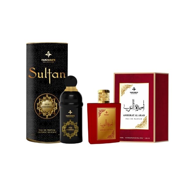 ameerat al arab perfume 100 ml By Farzanas Collection and Sultan Oud Essentiel - Luxury Eau de Parfum. Unisex Arabic Perfume