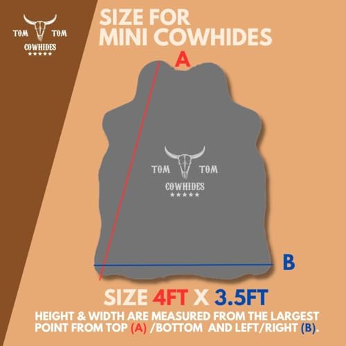 Tapete de Cuero Natural Tomtom Cowhides 4ft x 3.5ft miniatura 3