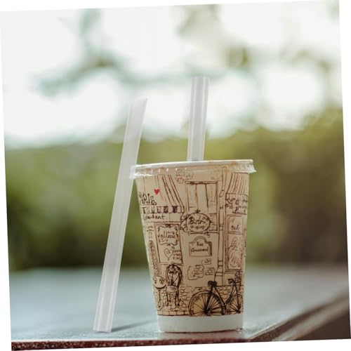 100 pitillos desechables transparentes para bebidas miniatura 5