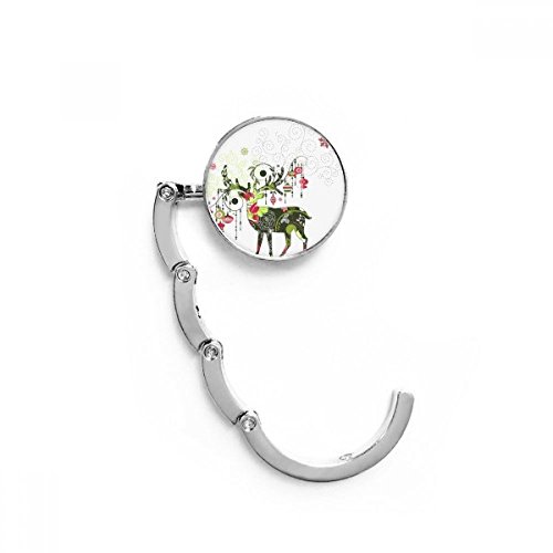 Gancho plegable para bolso DIYthinker con diseño de copo de nieve y ciervos para mesa