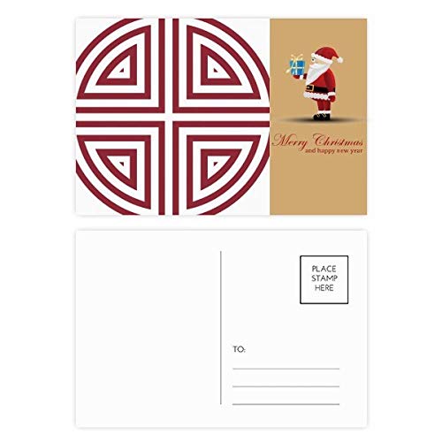 Cartes postales chinoises Père Noël autour de la table pour vos vœux en famille