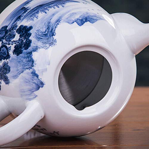 Tetera Eléctrica Cerámica Azul y Blanca 1.2L miniatura 4