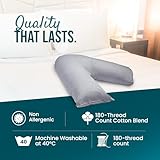 CnA Stores Orthopaedic V-Shaped Pillow Extra Cushioning Support For Head, Neck & Back (Grey, V-pillow With Cover) - Image 5