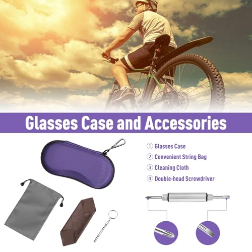 Image of FINTIE Sunglasses Case, Hard EVA Shell Shockproof Sport Glasses Case with Metal Carabiner Travel Zipper Eyeglasses Holder