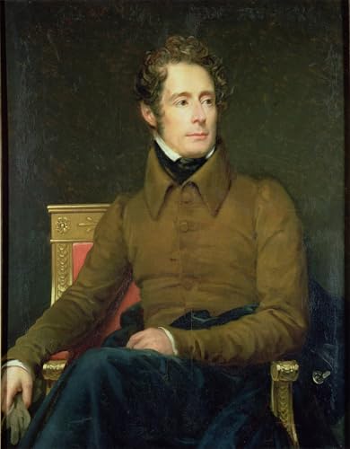 Tableau Portrait of Alphonse De Lamartine par Gérard Toile 60x90cm