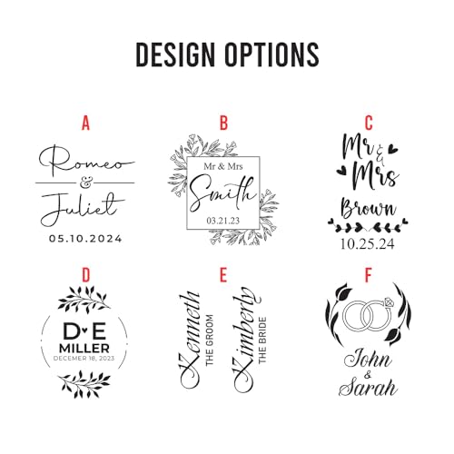 Personalized Champagne Flutes - Set of 2 - Custom Wedding Glasses - Bride & Groom Wedding Gifts for Mr & Mrs - Engagement, Bridal Shower, Anniversary, Gift for Couple - Valentines Day Gift - 6 Designs - Image 5