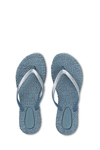 Image of Flip Flop With Glitter - Lichen Blue