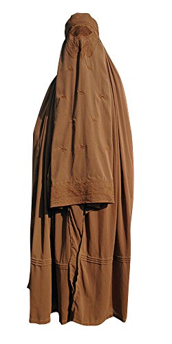 Authentic Women's Afghan Burka Black Blue Red Brown White Jilbab Abaya Afghanistan Taliban Veil Niqab – Free Size Cool Kaftans - Brown - One Size