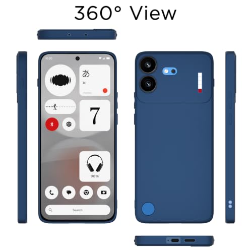 Image of Outlouders Back Cover for Nothing Phone 4b 5G | Camera Protection | Durable Soft Matte Silicone Bumper Case (Blue)