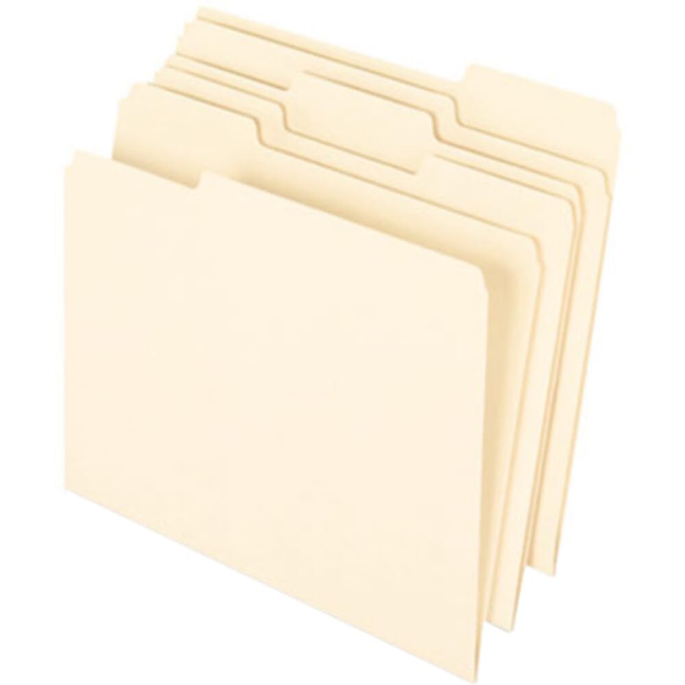 EarthWise by Pendaflex - Cartelline 100% riciclate, formato lettera, taglio 1/3, 100 per confezione Formato Letter Letter Verde standard.