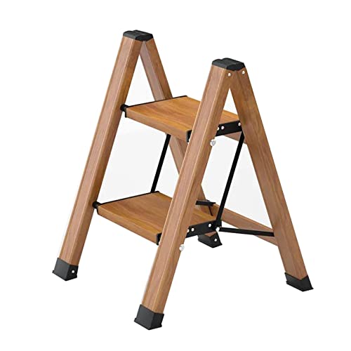 Brer Échelle à Chevrons Portable Petite échelle Tabouret Échelle de Cuisine Ménage Échelle Pliante Épaissie en Alliage d'aluminium Escalier à Trois marches (Size : Two-Step Ladder)