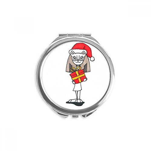 Miroir rond Bastet maquillage de poche portable cadeau de noël original