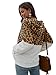 SweatyRocks Women's Leopard Print Zip Up Drawstring Fleece Hooded Teddy Jacket Coat