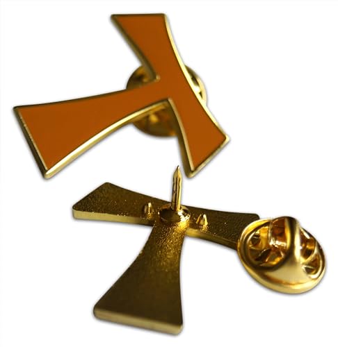 Image of Novel Merk Christian Cross Icon Religious Lapel Pin, Hat Pin & Tie Tack Set with Clutch Back
