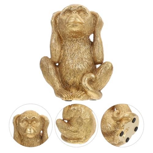 Figura decorativa mono de resina HANABASS 5.51x4.13x3.14 in miniatura 3