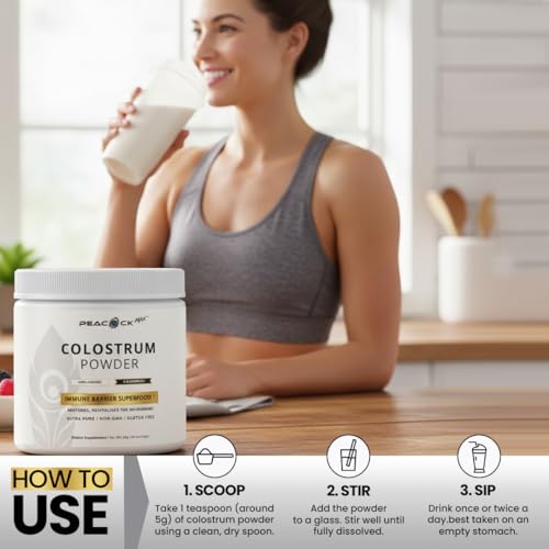 Image of Colostrum Powder - 60g (30 Servings), Unflavored Bovine Colostrum Supplement, Superfood for Hair, Skin & Gut Health, Gluten-Free, Non-GMO