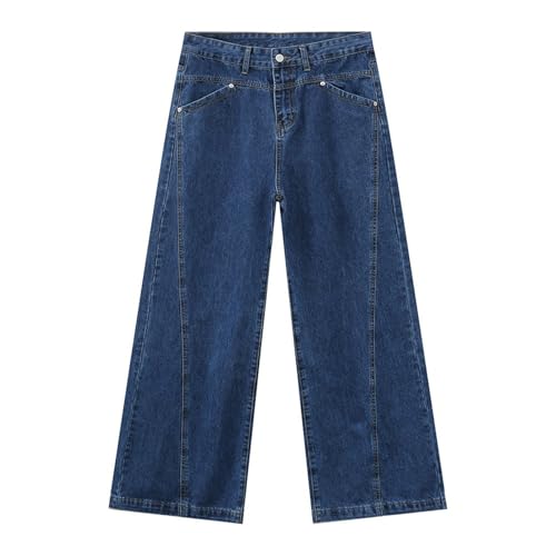 Men's Denim Jeans Korean Street Style Straight Leg Casual Relaxed Commuter Weekend Pants for Men2