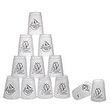 [Upgrade] Quick Stacks Cups 12 PC of Sports Stacking Cups Speed Training Game Shipping from US (White)
