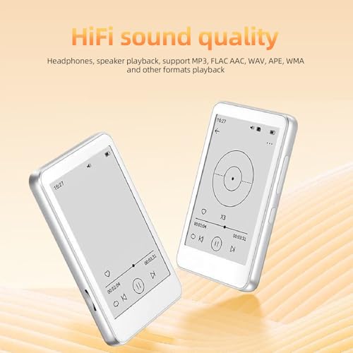 Image of MP3 Player with 2.7in Ink Screen, HiFi Sound, Type C Charging, Electronic Book, BT 5.0, Music Player for Home Outdoor Travel, Supports Expanded Up to 128GB