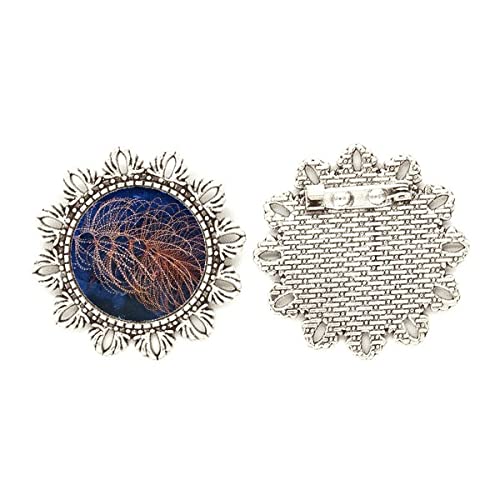 Broche de pecho de flor plateada un regalo ideal para amantes de la ciencia